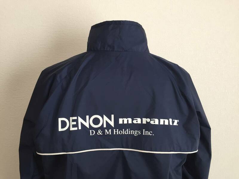 【D&M Holdings Inc.】ナイロンジャケット L オーディオ機器関連 企業物 DENON marantz 作業服 名門 希少品 ネイビー