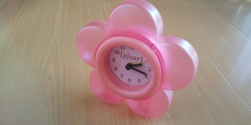 pjuer 花形 目覚し置時計◇かわいい