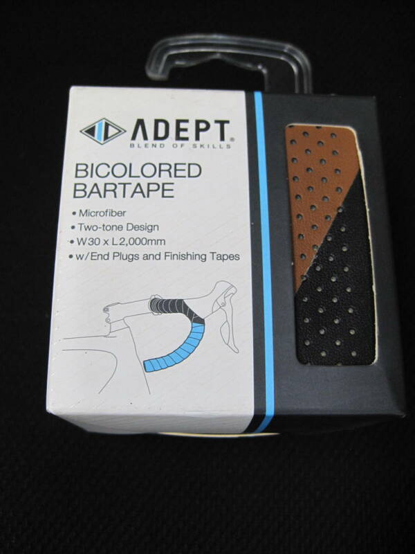 未使用　ADEPT アデプト BICOLORED BARTAPE バイカラー ブラック＆ブラウン 黒 茶 バーテープ 