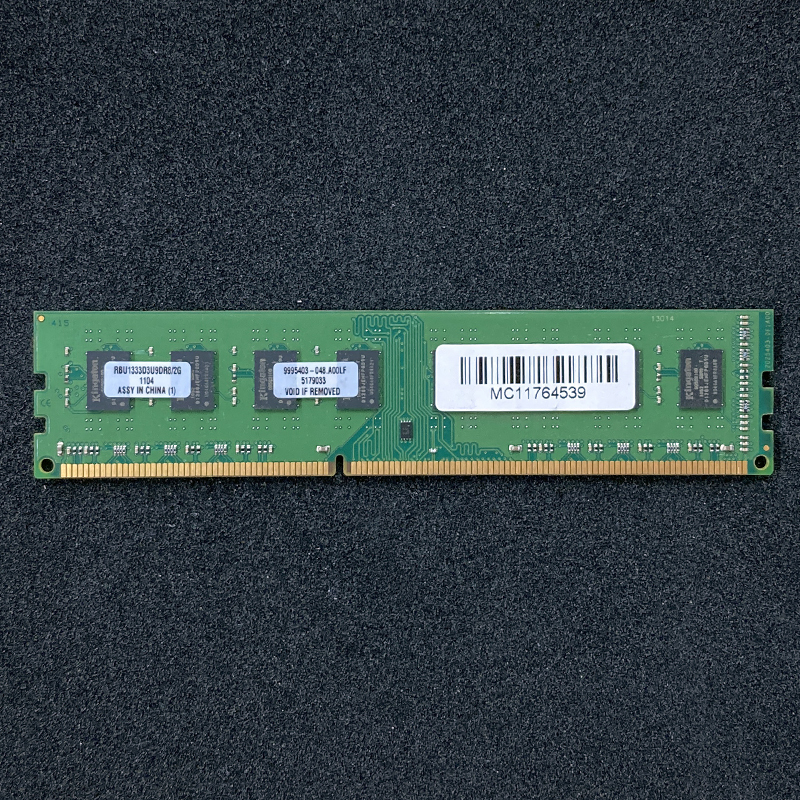 ★ キングストン KINGSTON RBU1333D3U9DR8/2G デスクトップ用メモリー PC3-10600 2GB 中古品 ジャンク扱い EX00021