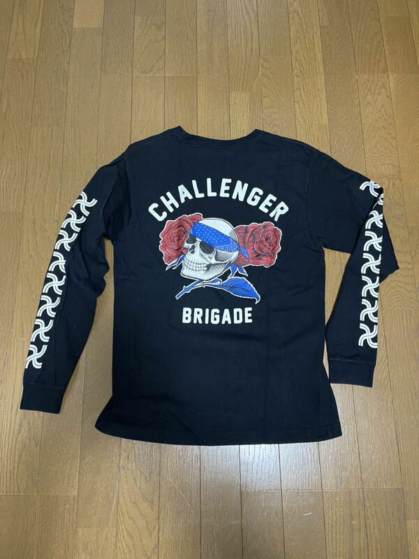 challenger スカル&ローズ ロング Tシャツ S チャレンジャー