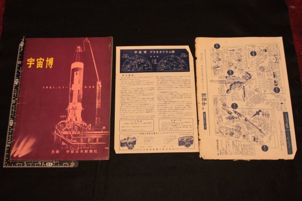 【旧家蔵出し】★レトロ イベントパンフレット『宇宙博』昭和36年 中部日本新聞社★(検:うぶだし/博覧会/当時物)0413F