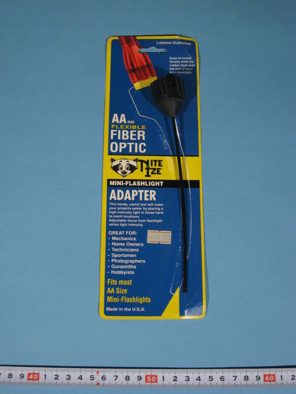 実物 珍品　ナイトアイズ 光ファイバーアダプター Real NITE IZE FIBER OPTIC ADAPTER for AA Size Mini-Flashlights (中古・美品)