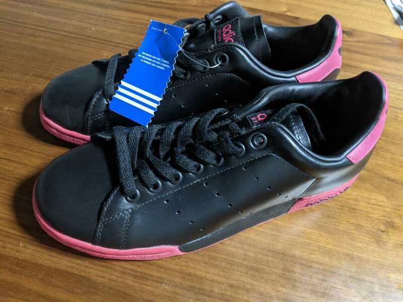 新品未使用 デッドストック 2005年製 adidas STANSMITH 25cm アディダスオリジナルス スタンスミス ブラック×ピンク 