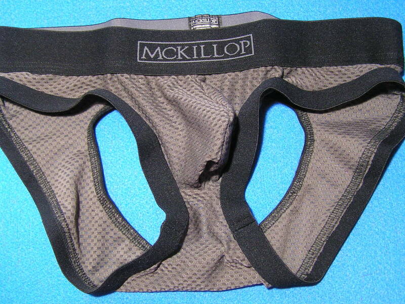 即決新品 McKillop Sexy Male Underwear Bulge Envy バックホール Brief- Glory Lycra やや濃い灰色 現品表記サイズ　M