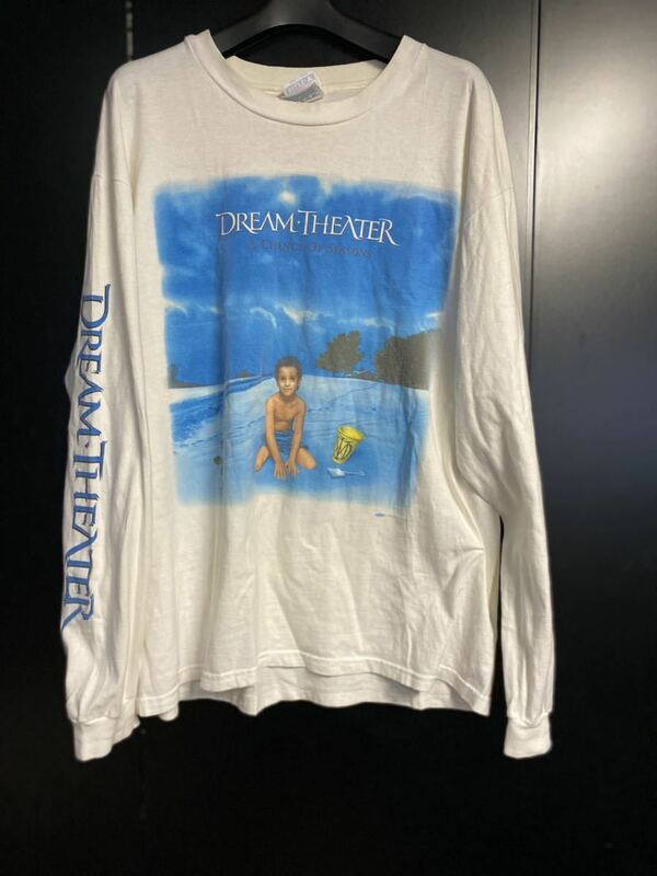 希少　90'S 当時物　ドリームシアター　Tシャツ　Lサイズ　DREAM THEATER ヴィンテージTシャツ　コピーライト　Hanesタグ　バンドTシャツ