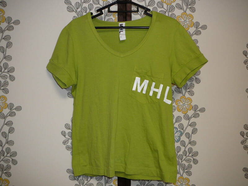マーガレットハウエル　ロゴ　Tシャツ　ライトグリーン　サイズⅡ　日本製　（株）アングローバル