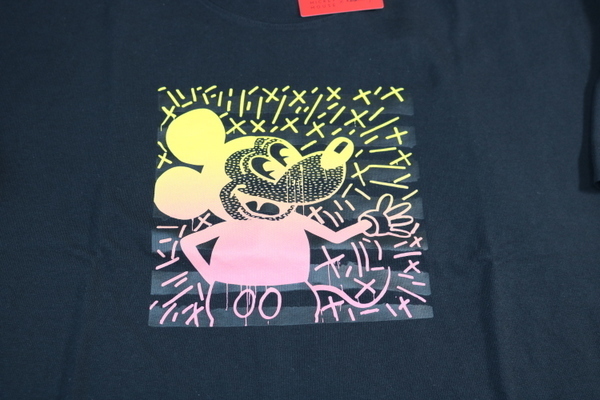 ユニクロ キースへリング×ミッキーマウス 黒　Tシャツ　レディース　XL　ディズニー Keith Haring　新品 未使用