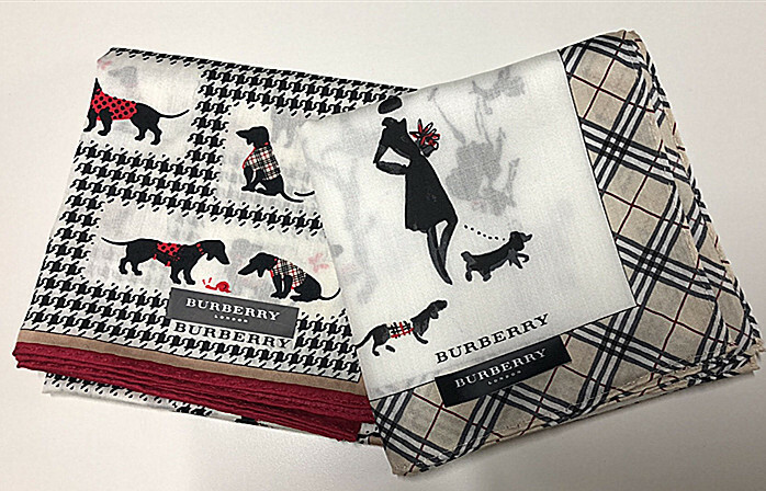 新品未使用　★大人気レア柄Burberry バーバリー◆ミニスカーフ★ ハンカチ　2点セット（C5） 