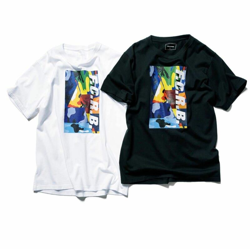 【美品】【送料最安360円】 FCRB f.c real bristol エフシーレアルブリストル SOPHNET ソフ CAMOUFLAGE BOX LOGO TEE Tシャツ カットソー