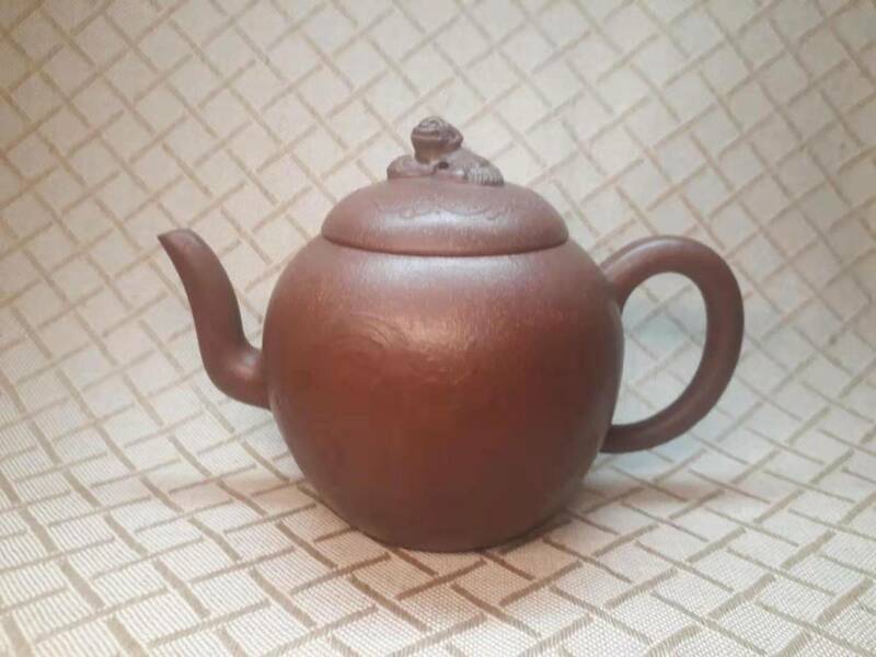 宜興窯 紫砂茶壺 在銘 煎茶道具 鹿