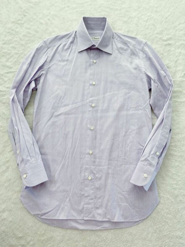 Errico Formicola size37-141/2 イタリア製長袖シャツ ドレスシャツ ピンクパープル メンズ エリコフォルミコラ