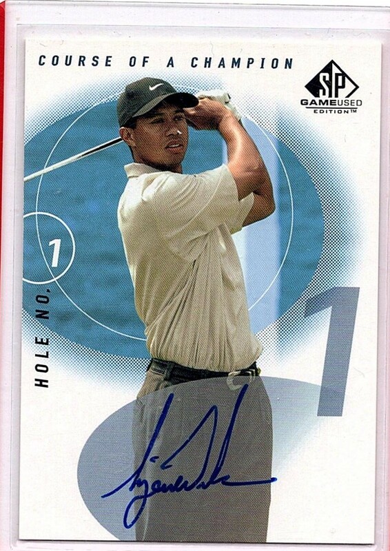 2002 UD SP GAME USED EDITION TIGER WOODS　autographed card タイガーウッズ　直筆サインカード　UD社メーカー保証の正真正銘