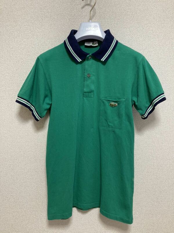 70's ヨーロッパヴィンテージ CHEMISE LACOSTE ラコステポロシャツ 半袖ポロシャツ ラコステ フランス製 2 緑