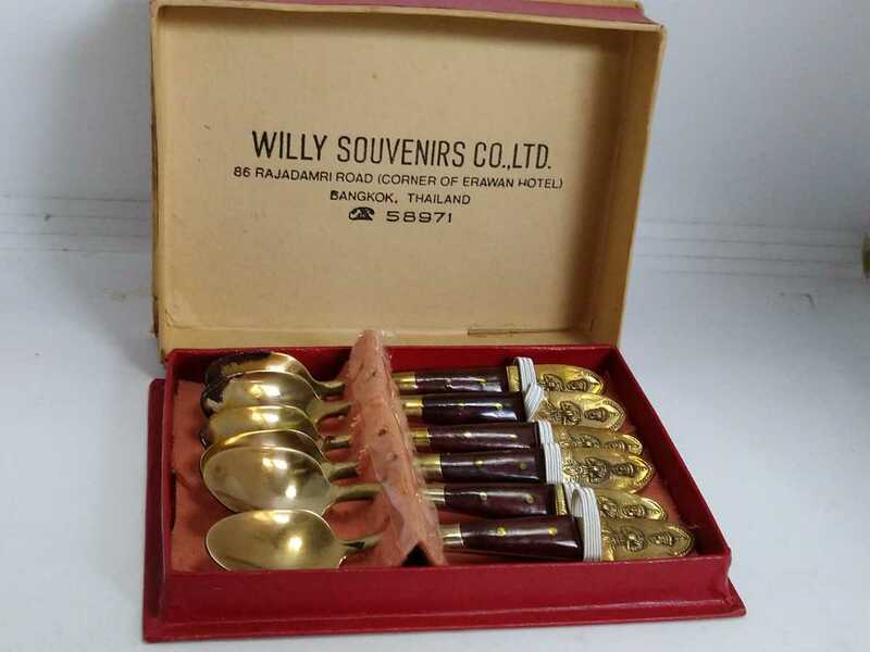 希少！激レア！Willy Souvenirs Co.Ltd.当時物！スプーン！セット！仏様！真鍮製！コレクション!グッズ!ビンテージ品！金属工芸！雑貨！G2