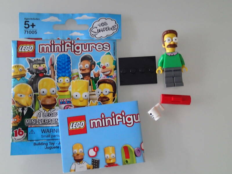 【組立済】LEGO レゴ ミニフィギュア シンプソンズ シリーズ1 NO.7 ネッド・フランダース Ned Flanders カップ 工具箱
