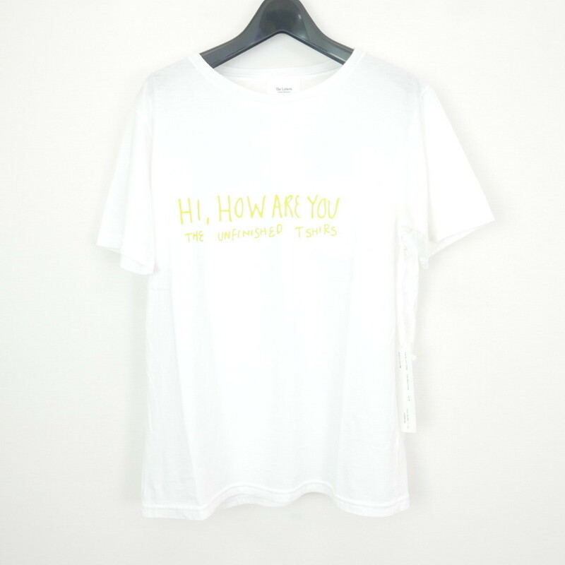 17SS The Letters ザ レターズ HI HOW ARE YOU POCKET T-SHIRT コットン 半袖 ロゴ プリント ポケット Tシャツ カットソー WHITE/YELLOW M