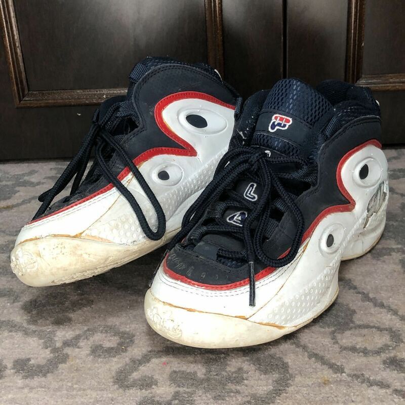 激レア！希少サイズ　FILA グラントヒル 3 レディース/23/Grant Hill 3/スニーカー 靴 /ハイカット/ Fila Navy White Fila Red ネイビー