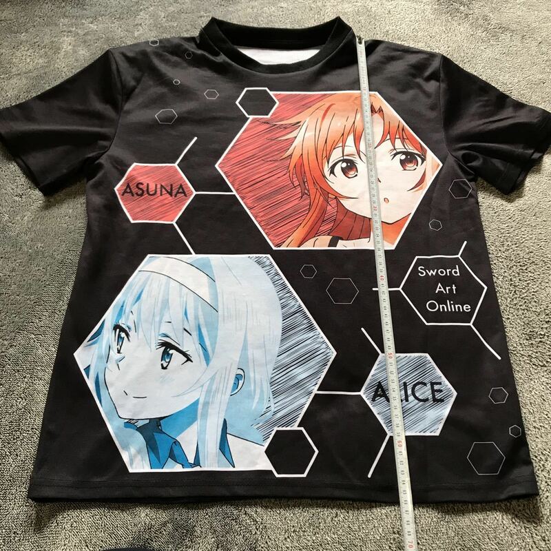 W2Fぼ ソードアートオンライン　半袖Tシャツ　サイズ表示無　アミューズメント　Tシャツ フルカラーシャツ　中国製