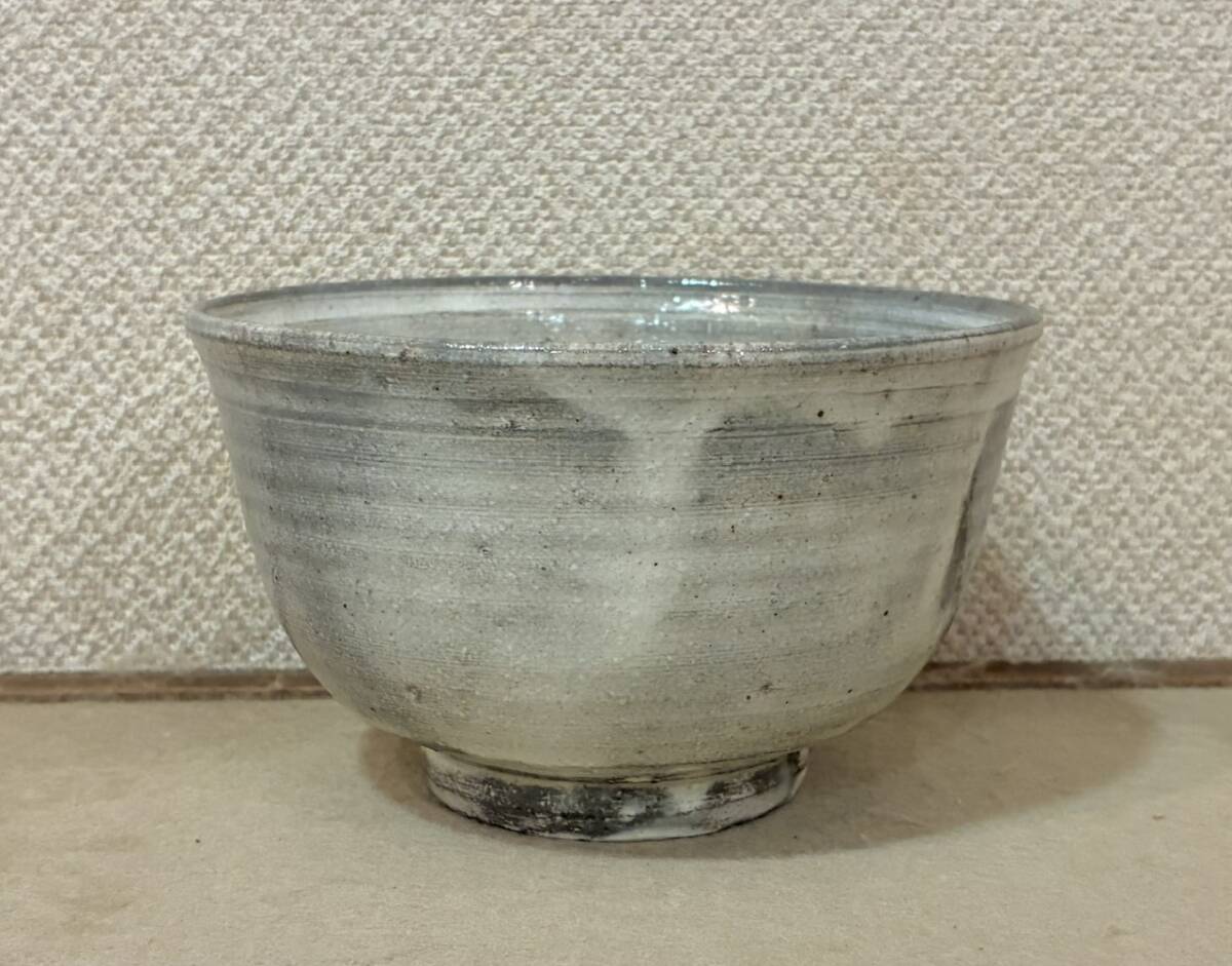 楽山窯 清水日呂志 萩茶碗 共箱 栞