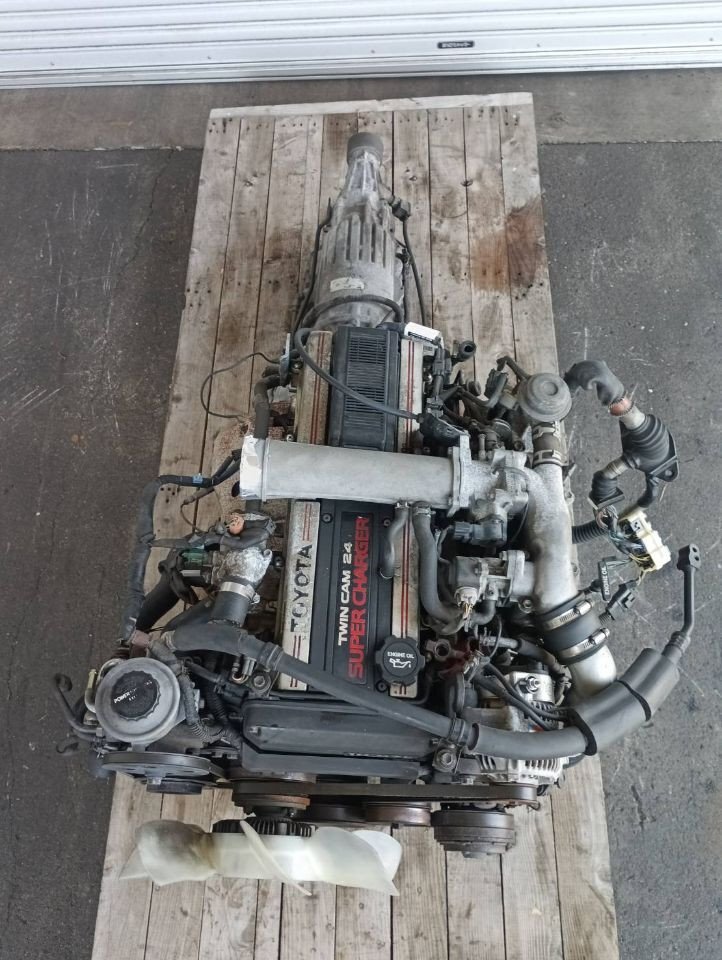 動画有り！ トヨタ GS131 クラウン 純正 1G-GZE スーパーチャージャー エンジン A340E トランスミッション 210,000KM