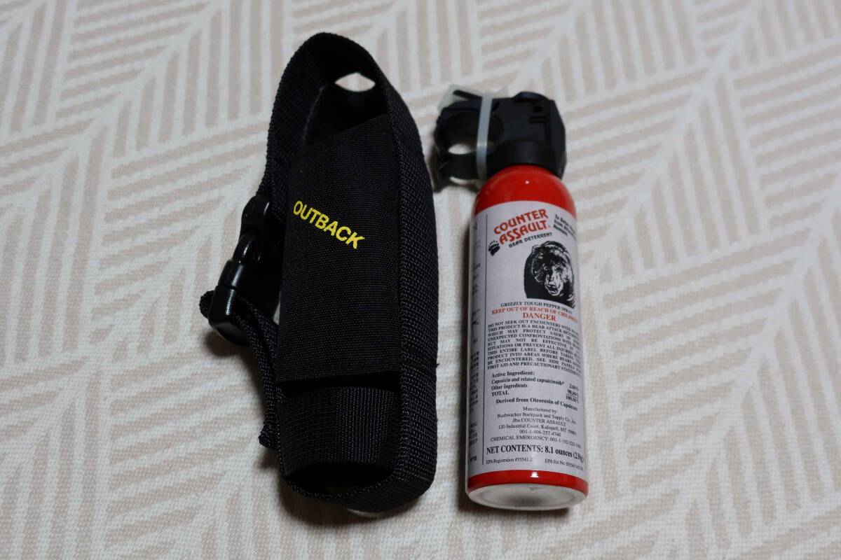新品未使用　クマ撃退スプレー　カウンターアソールト　 期限切れ：2025年12月　ホルダー付
