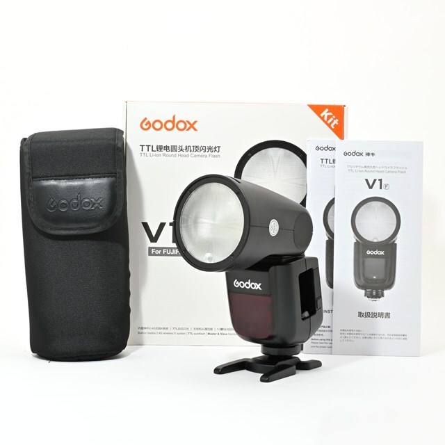 ＜美品＞ GODOX V1F FUJIFILM用｜ラウンドヘッド採用で自然な光表現｜TTL対応｜マグネットアクセサリー対応
