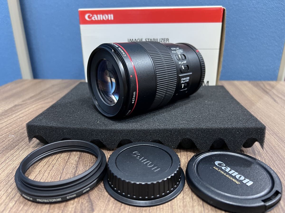 【美品】Canon EF100mm F2.8L Macro IS USM 元箱付 AF・MF・IS・絞り確認済 キヤノン マクロレンズ 現状品優先