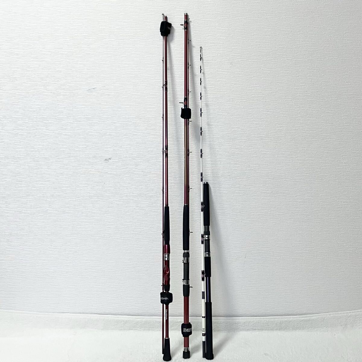船竿 船釣り用 3本まとめ DAIWA シーフレックス64 30-270 SHIMANO SEA MIGHTY 73 80-270 マイティーゲーム オールラウンダー 190/タイプ5