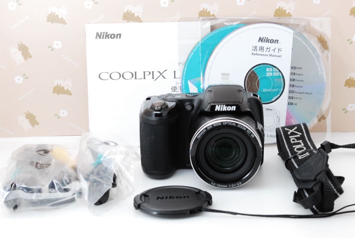 1円〜訳ありジャンク★Nikon coolpix L810★クールピクス★ニコン★高性能コンパクトデジタルカメラ★備品多数