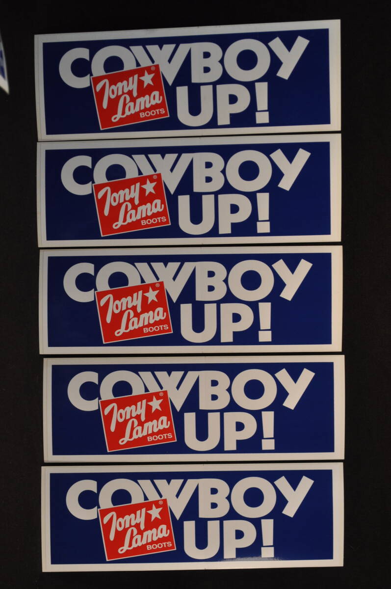 新品　廃盤　販促品　トニーラマ　ステッカー　TONY LAMA　COWBOY UP　5枚