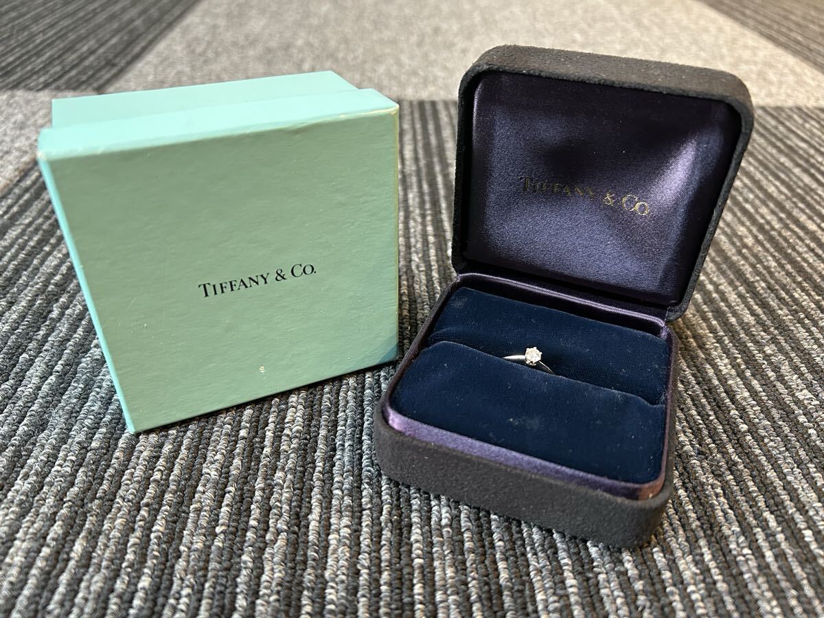 TIFFANY&Co. ティファニー　リング　指輪　PT950 プラチナ950 一粒　シルバー　3g A_277