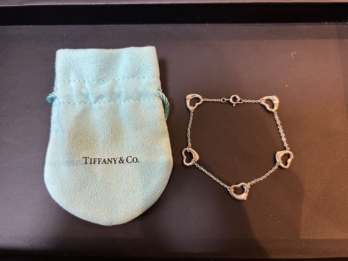 TIFFANY&Co. ティファニー　ブレスレット　ハート　5モチーフ　SV925 4g A_278