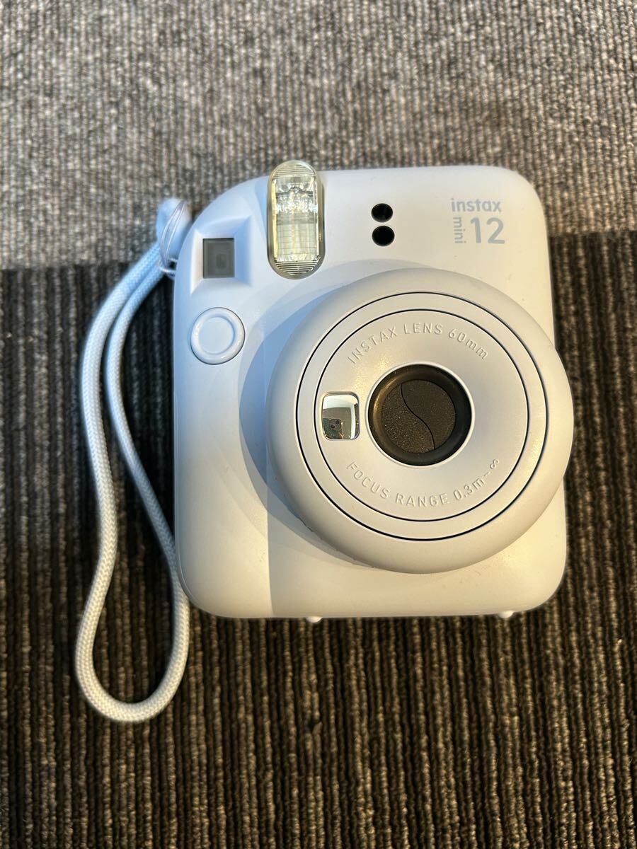 富士フィルム　instax mini 12 チェキ　インスタントカメラ　パステルブルー　本体　動作未確認　A_283