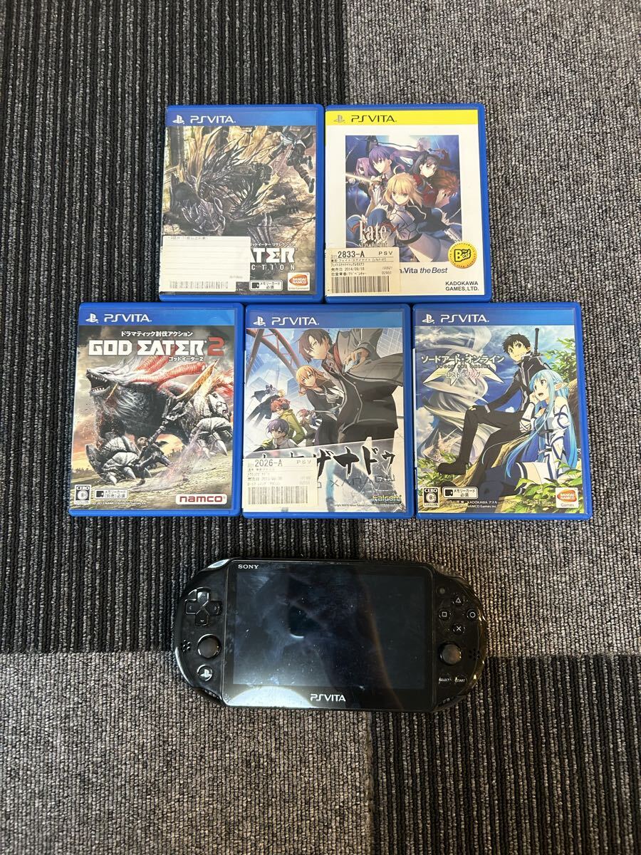 SONY PSVITA PCH-2000 本体　ソフト セット　ブラック　ゲーム機　通電・動作未確認　A_296