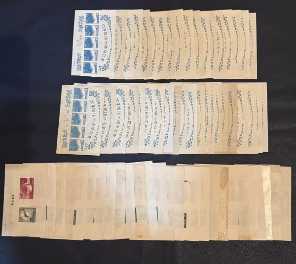 ♪日本切手/小型シート 1947年 切手趣味の週間記念 39枚・1949年 万国郵便連合七十五年記念 印刷庁製造 27枚おまとめセット♪rk384