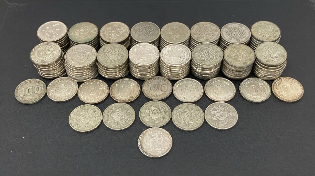 ★☆#1795A 100円銀貨 おまとめ 計175枚 総重量 約800g 稲穂 鳳凰 オリンピック 旧百円硬貨 記念貨幣 古銭☆★
