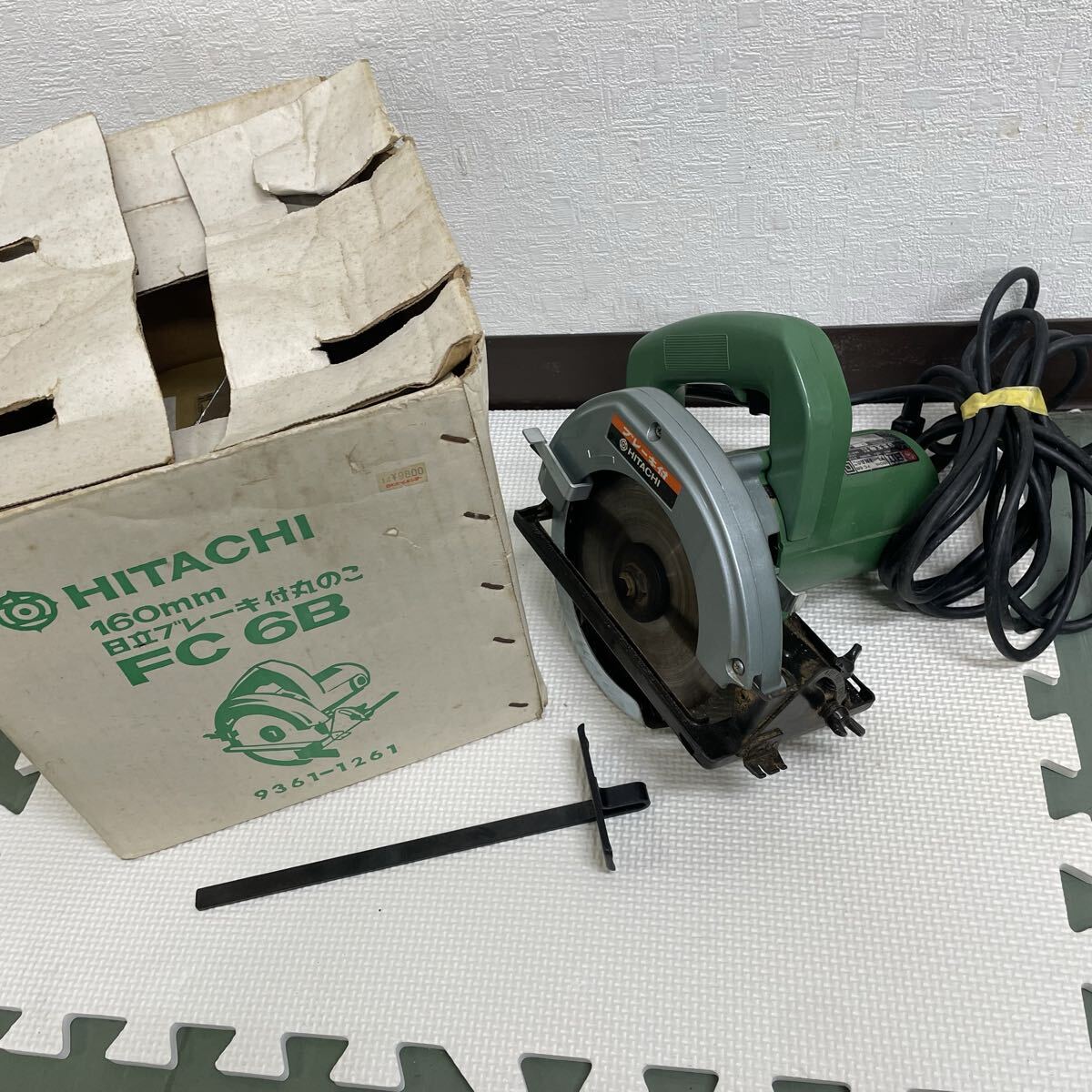 瀧511 電動工具 HITACHI 日立工機 丸のこ 丸ノコ 日立 160mmブレーキ付丸のこ 型番FC 6B 100V DIY 工具 動作確認済み