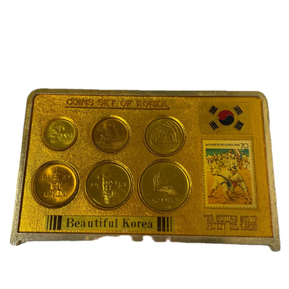 岸170 ② 韓国 記念硬貨 セット KOREA 記念コイン コインセット ソウルオリンピック COINS SET OF KOREA 70ウォンオリンピック記念切手