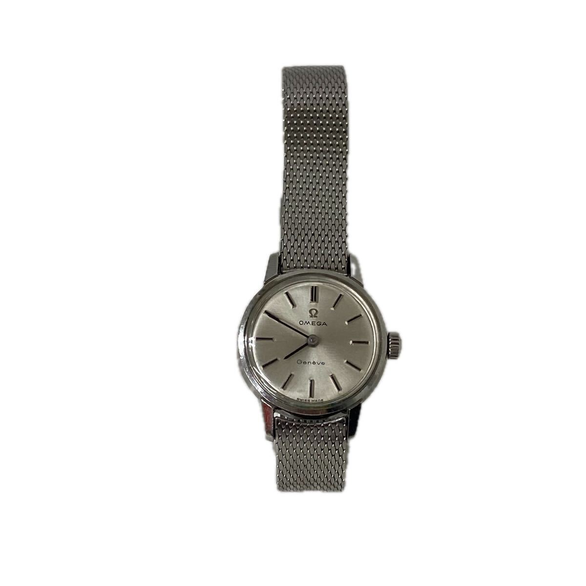 瀧511 オメガ OMEGA Geneve ジュネーブ シルバー文字盤 レディース ヴィンテージ腕時計 アンティーク ドレスウォッチ 動作未確認