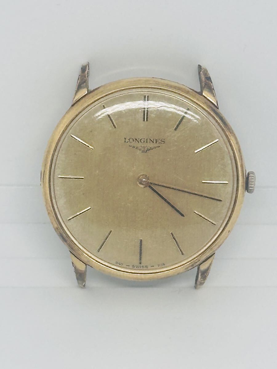 No.21 LONGINES 847 SWISS 1114 ゴールド文字盤 メンズ 手巻き ヴィンテージ 腕時計 中古 LONGINES