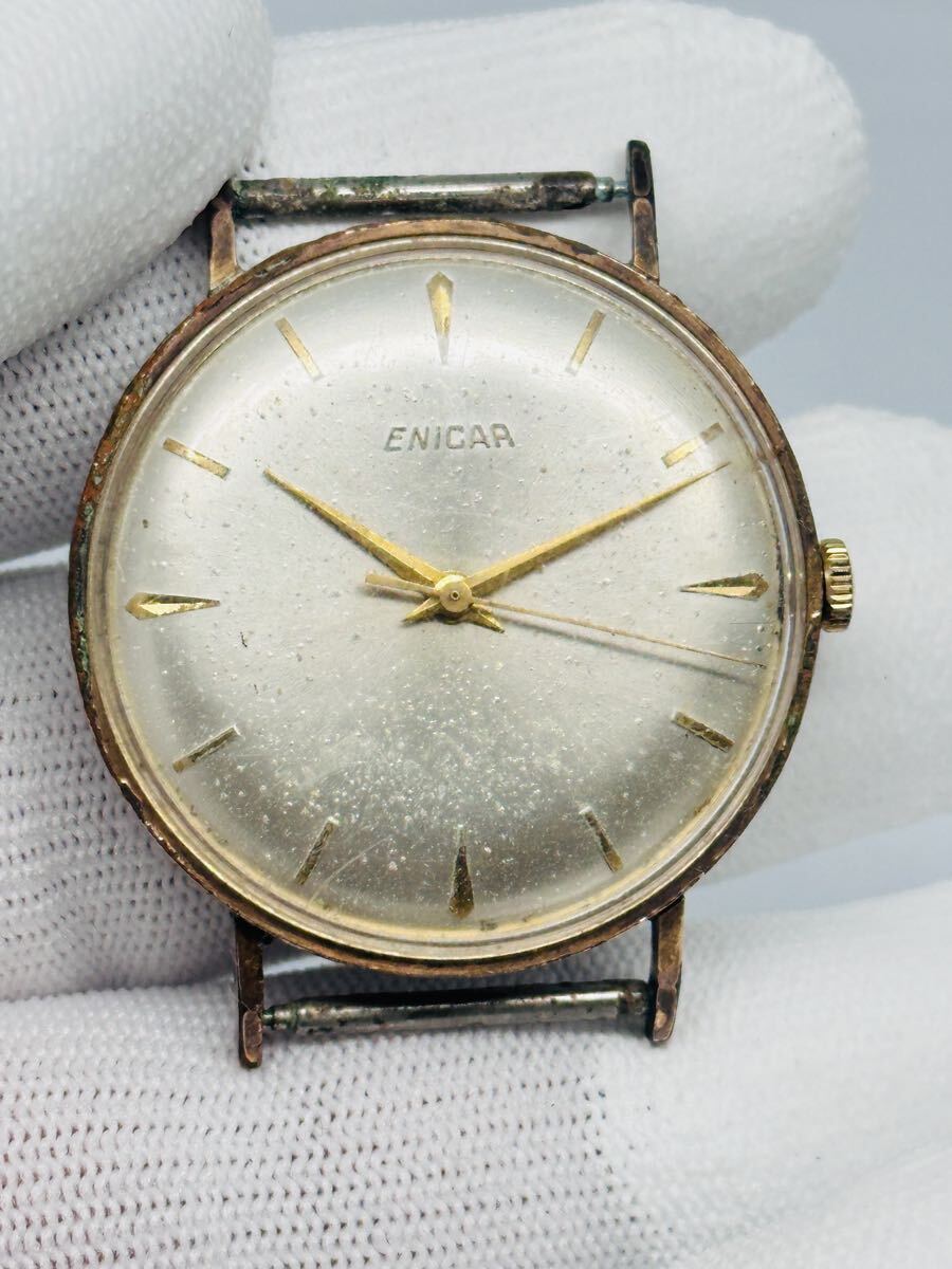 No.27 ENICAR AUTOMATIC 100/149PS メンズ ゴールドカラー アンティーク 自動巻き ヴィンテージ 中古