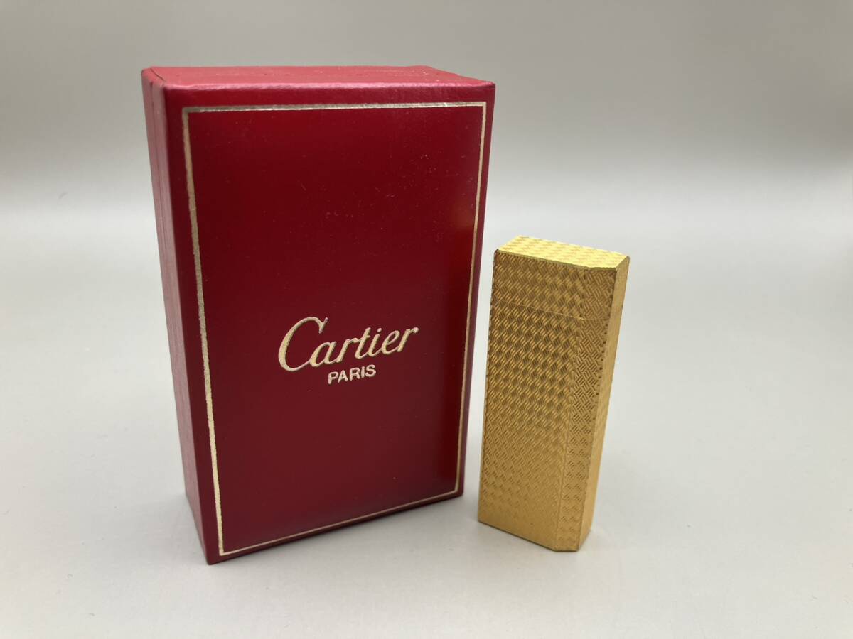 Cartier ガス ライター ペンタゴン ゴールドカラー 火花・着火未確認 喫煙具 タバコ カルティエ　23942
