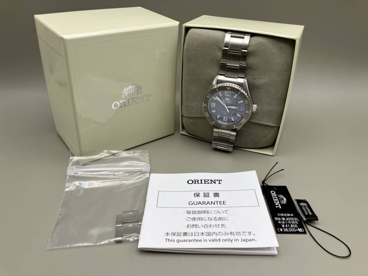 稼働品 ORIENT VS42-UAA0 オリエント ソーラー ブルー文字盤 メンズ 腕時計 動作未確認 現状品　23618