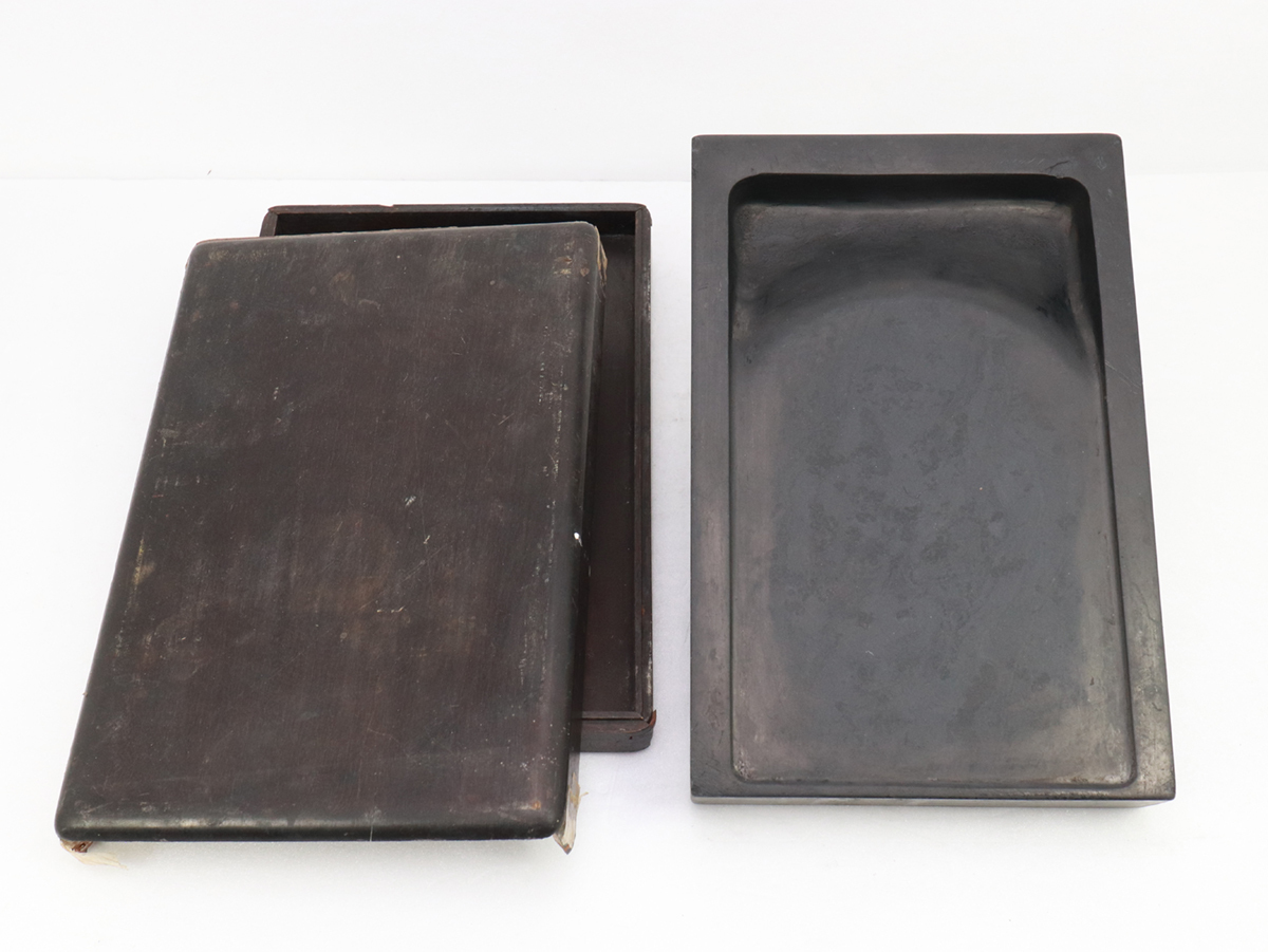 260316 唐物 端渓 硯 硯本体 サイズ：28×18.3×H3.8cm 検：端渓硯 端硯 老坑 書道具