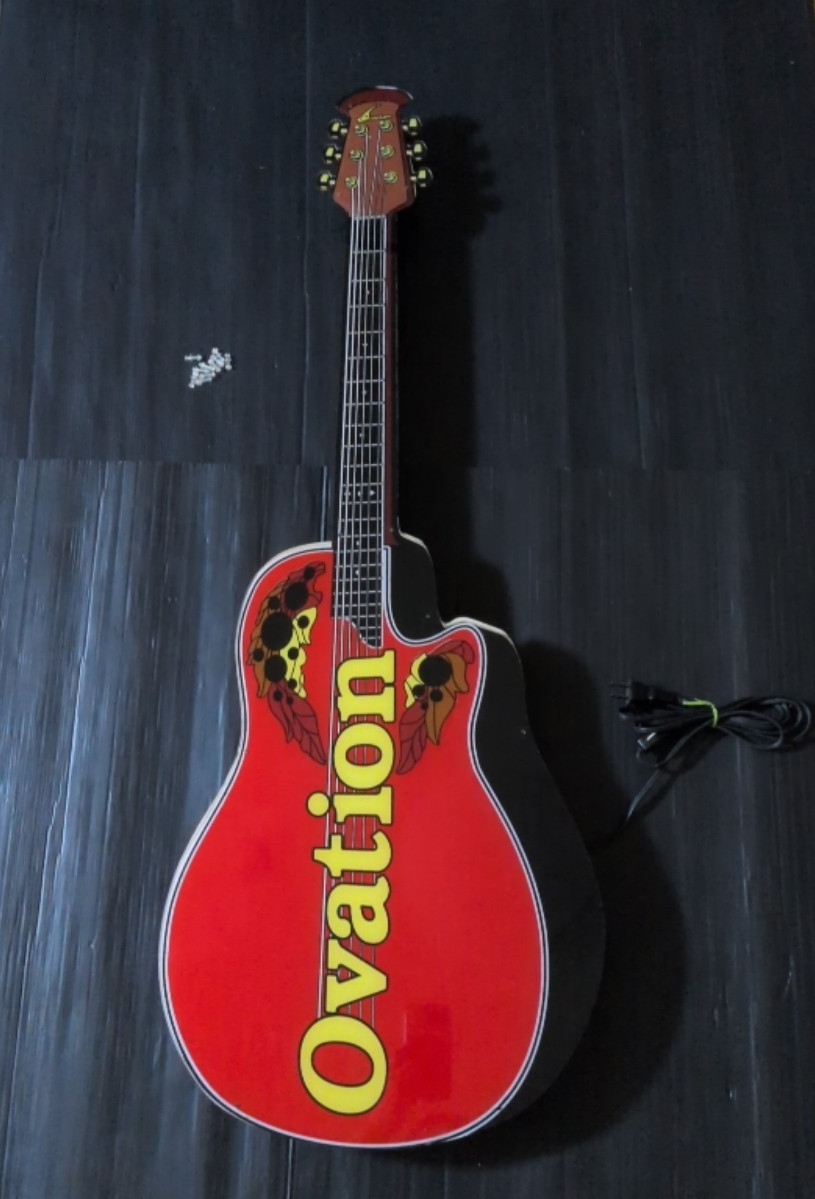 Ovation ギター型　ライト　イルミネーション　蛍光灯　ジャンク　激レア