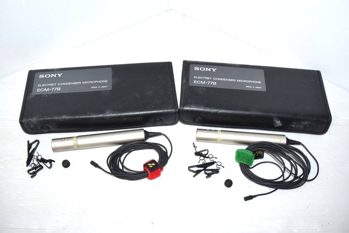 M　 SONY ソニー ラベリアマイク ECM-77B ２個まとめ ※現状品 マイク