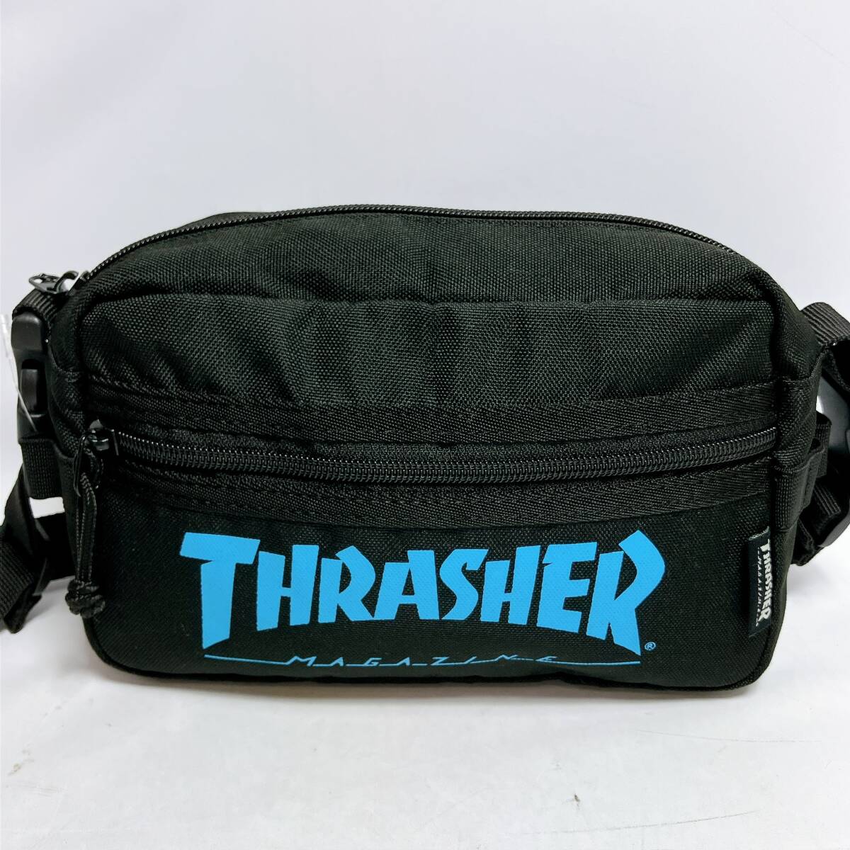 D1427◯ THRASHER スラッシャー ショルダーバッグ ウロスボディバッグ ブラック 黒 キャンバス ナイロン 青 ブルー ユニセックス