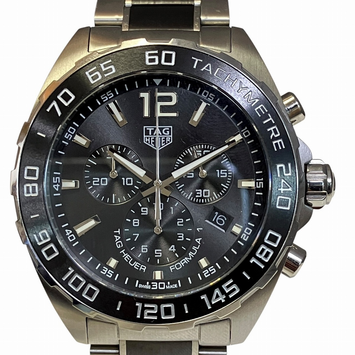タグホイヤー TAG HEUER フォーミュラ1 腕時計 総重量約162.1g SS SS 自動巻き ブラック文字盤 CAZ1011 中古☆0327