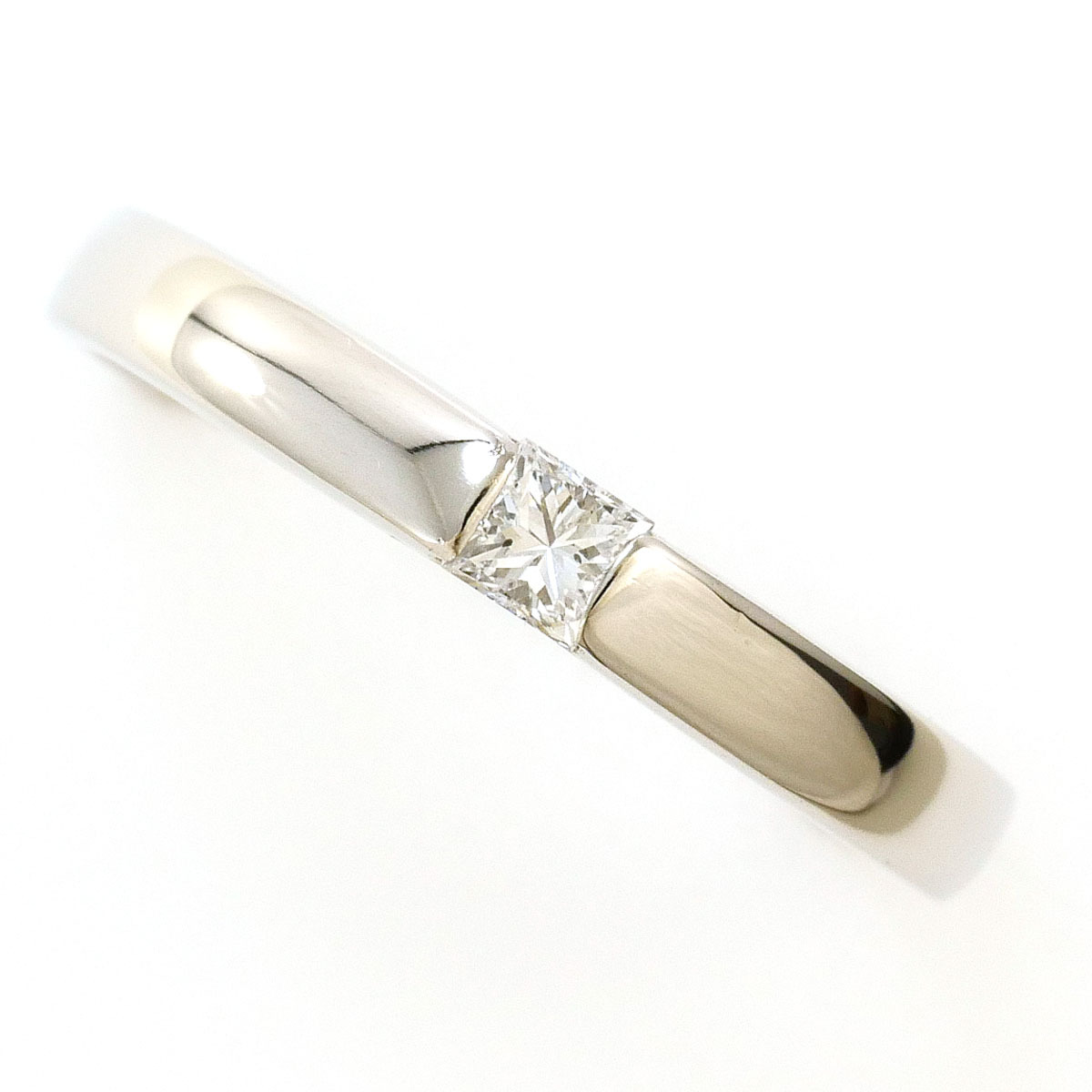 PT900/プラチナ リング・指輪 10号 ダイヤ 0.10 総重量約3.0g ジュエリー 中古 美品 送料無料☆0315